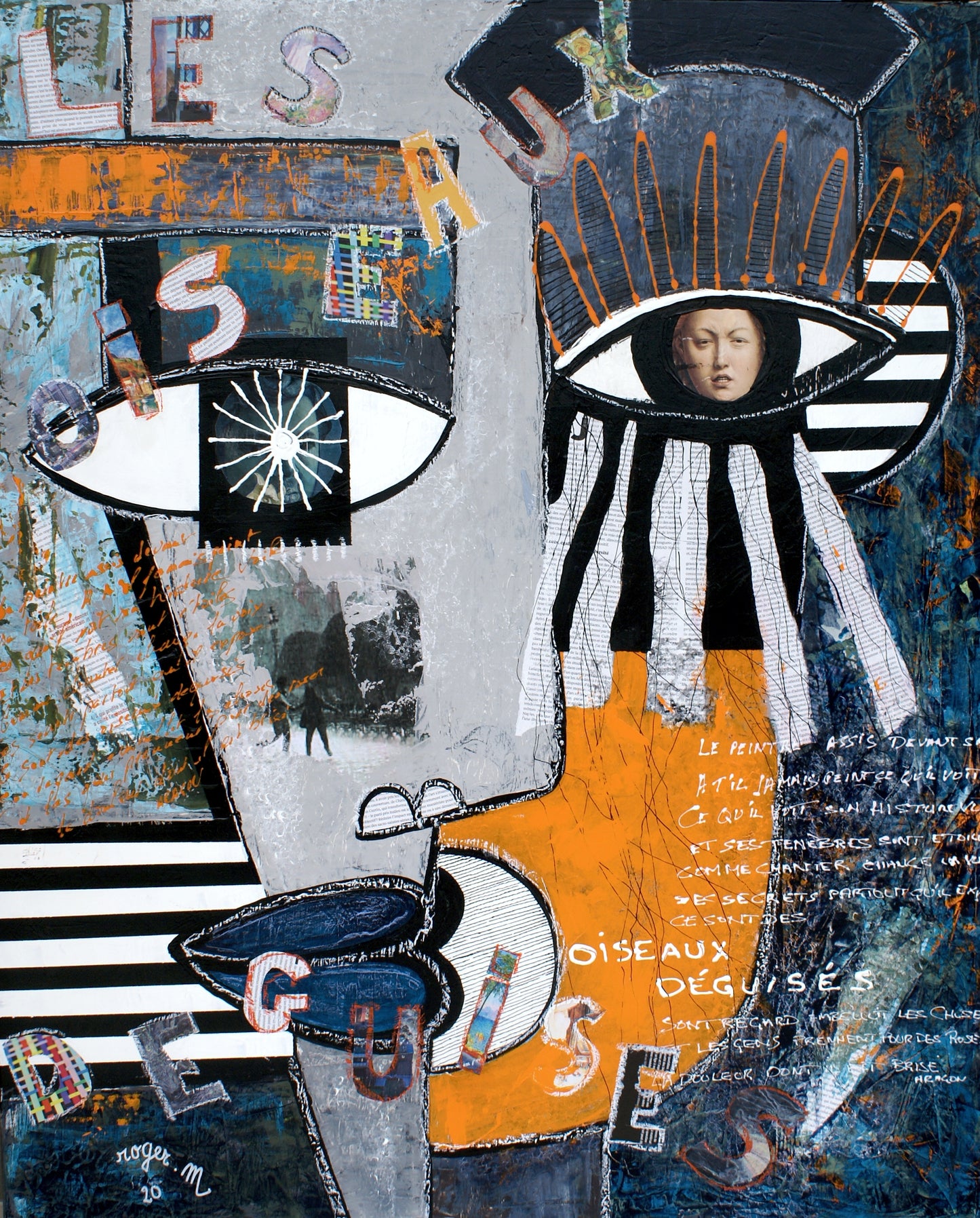 Les Oiseaux Déguisés - 100 x 81 cm
