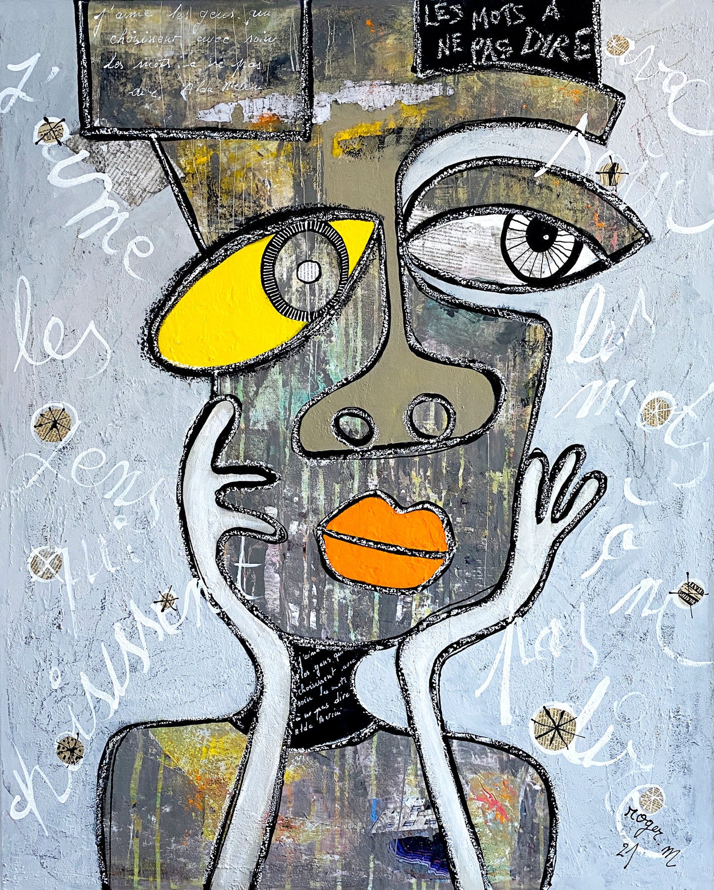 Les Mots à ne pas dire - 100 x 81 cm