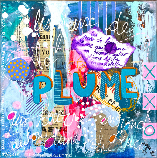 Les Jeux de la Plume - 30 x 30 cm