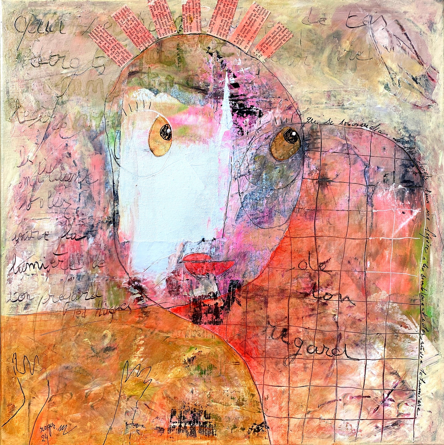 Une Vie Légère - 50 x 50 cm