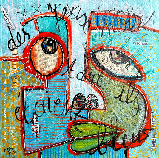 Les Yeux Noirs - 60 x 60 cm
