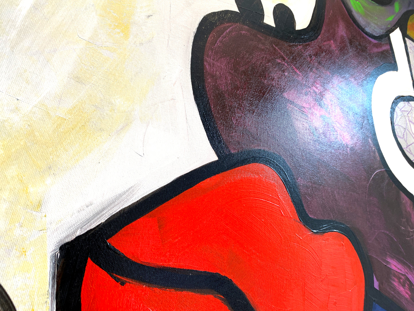 La Femme aux Lèvres Rouges - 116 x 89 cm