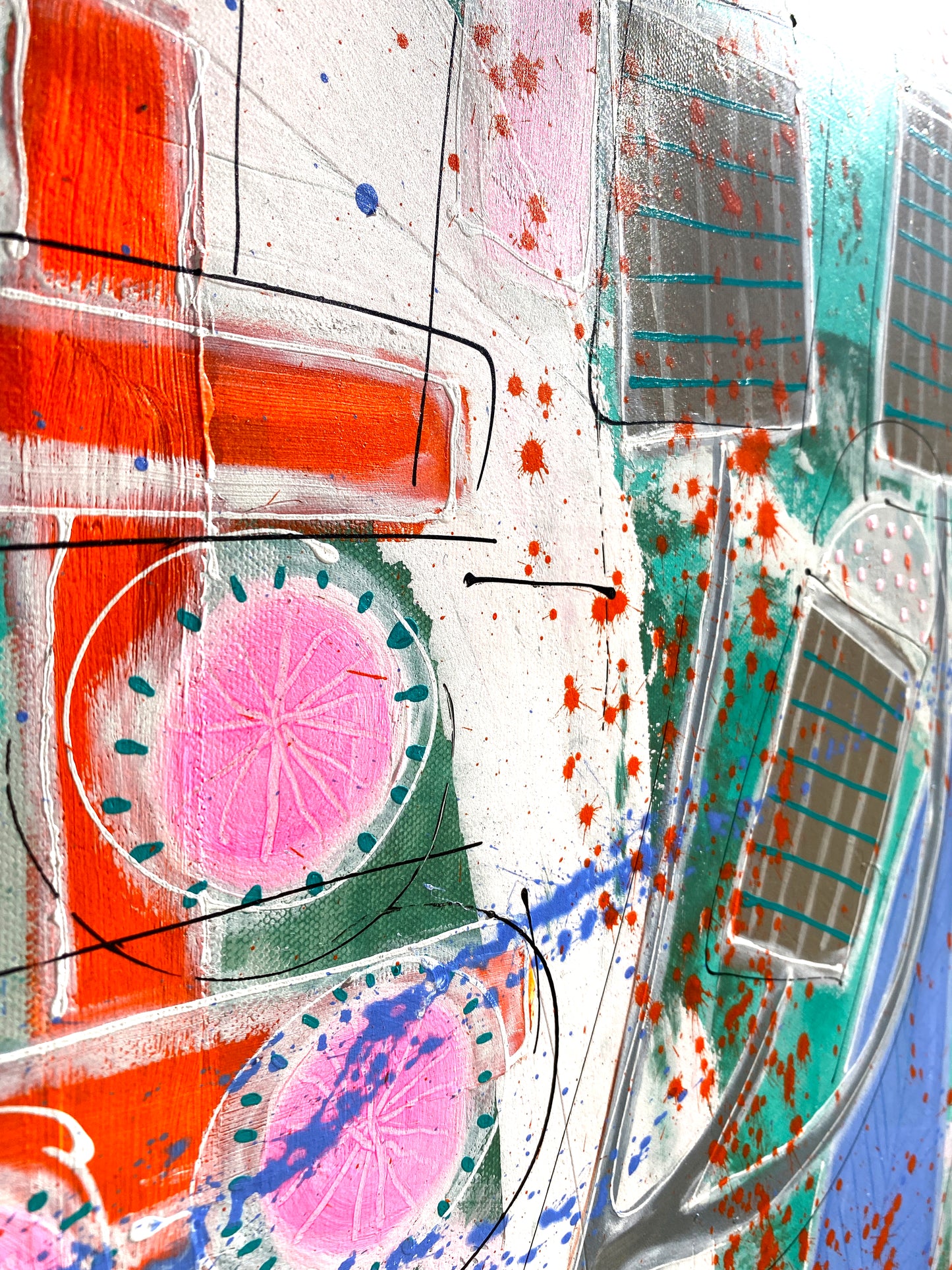 Pluie du Matin dans mon jardin - 146 x 86 cm -
