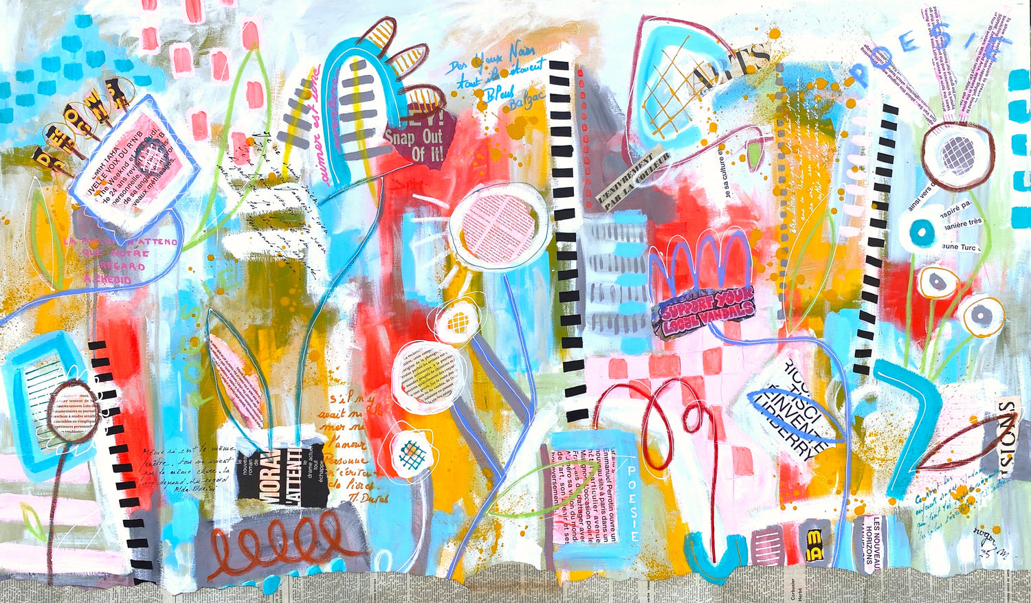 Grandes peintures originales sur toile par roger.M