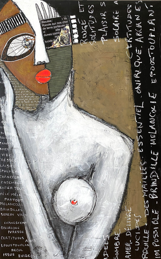 Au milieu des Mots - 116 x 73 cm
