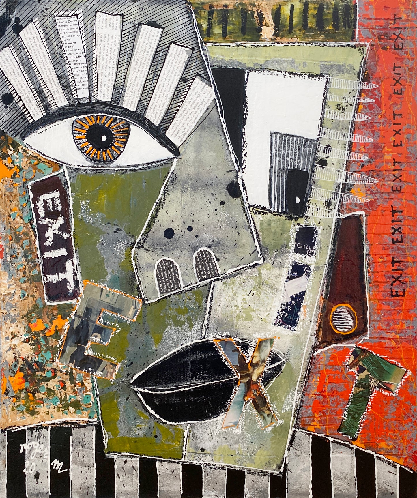 Exit - 55 x 46 cm