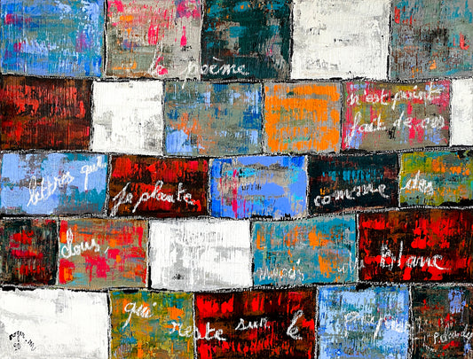 Le Mur du Poète - 116 x 89 cm