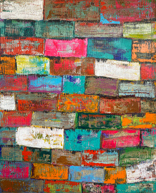 Les Murs de Burano - 100 x 81 cm