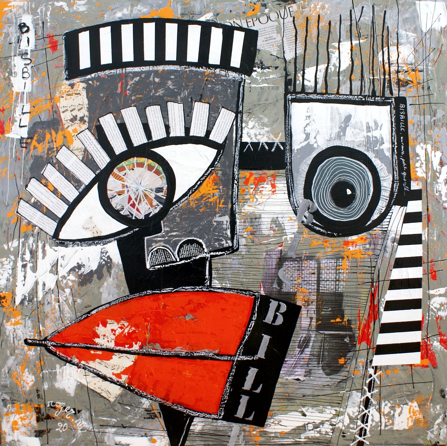 Bisbille - 80 x 80 cm