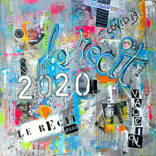 2020, le récit - 100 x 100 cm