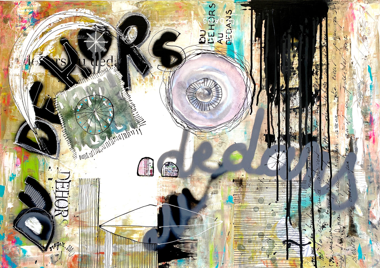 Du dehors au dedans - 92 x 65 cm