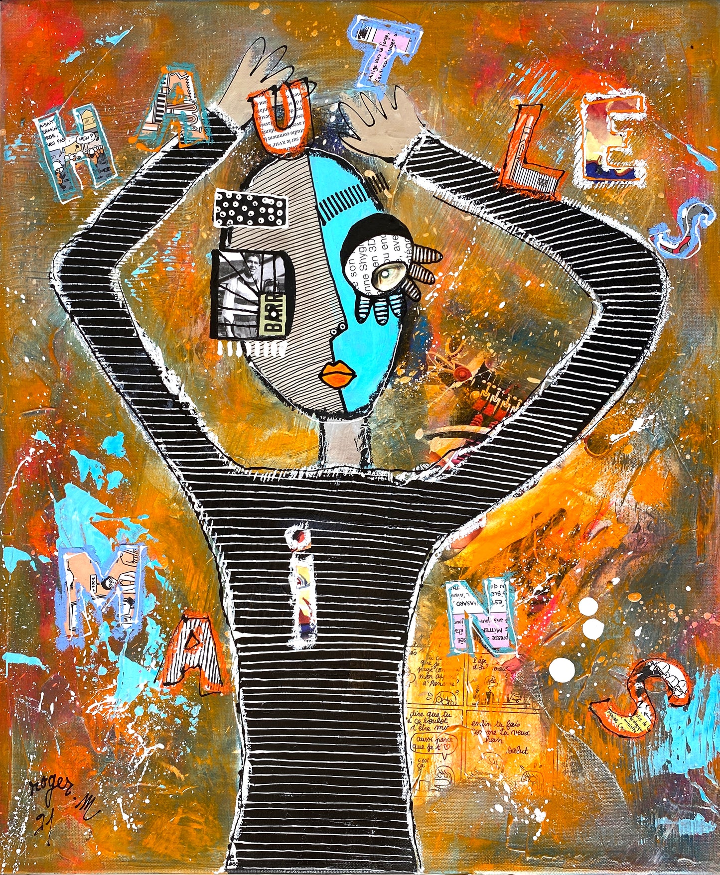 Haut les Mains - 55 x 46 cm