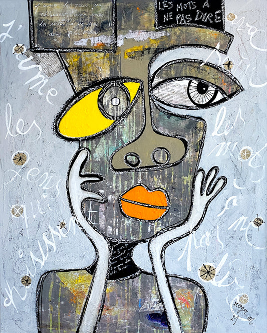 Les Mots à ne pas dire - 100 x 81 cm