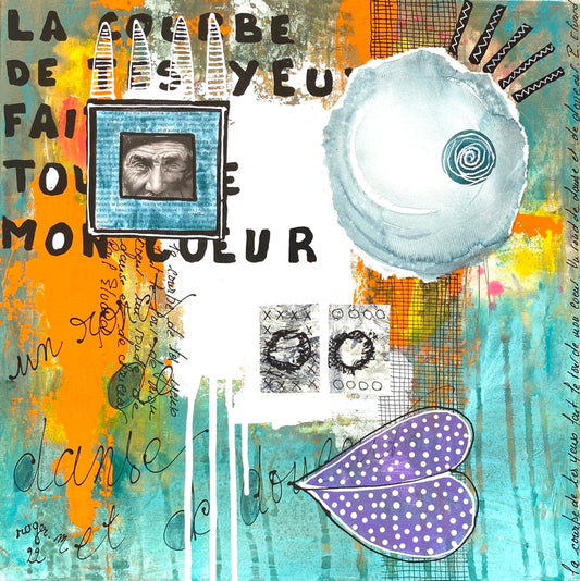 La Courbe de tes yeux - 40 x 40 cm