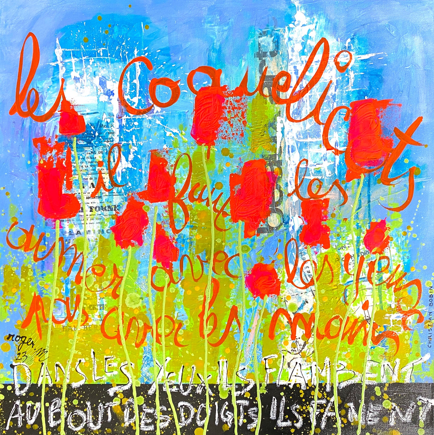 Les Coquelicots - 50 x 50 cm