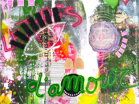 Lettres d'Amour - 80 x 60 cm -