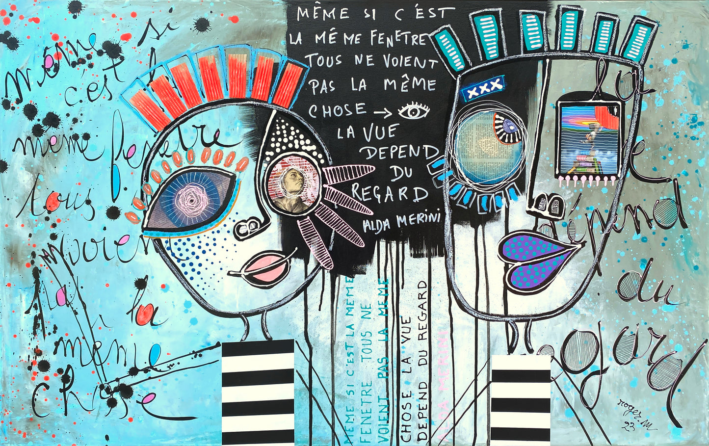 Pas de même regard - 116 x 73 cm