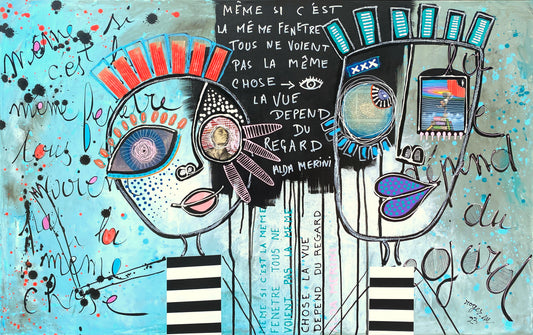 Pas de même regard - 116 x 73 cm
