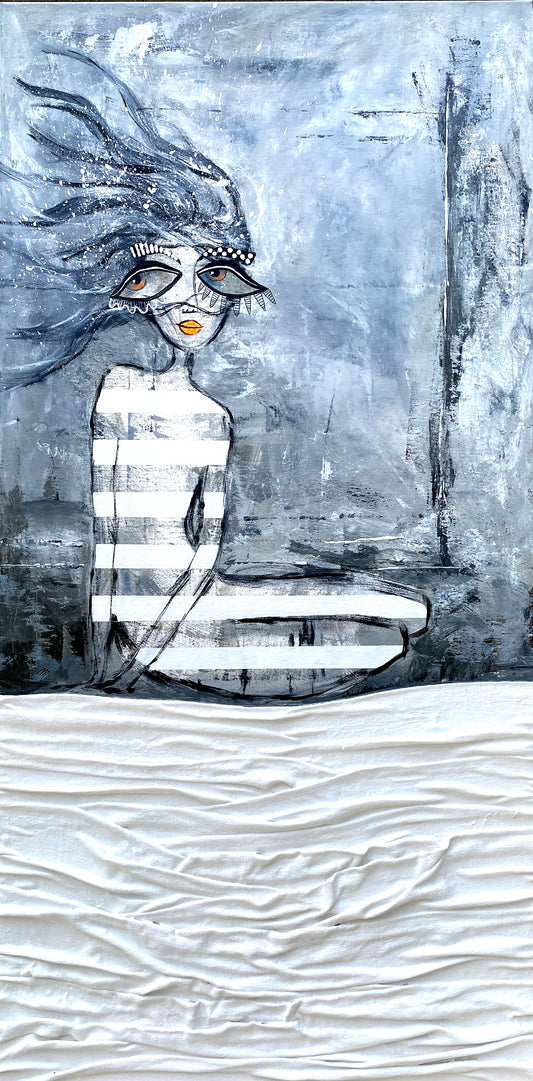 La Fille à la Fenêtre - 100 x 50 cm