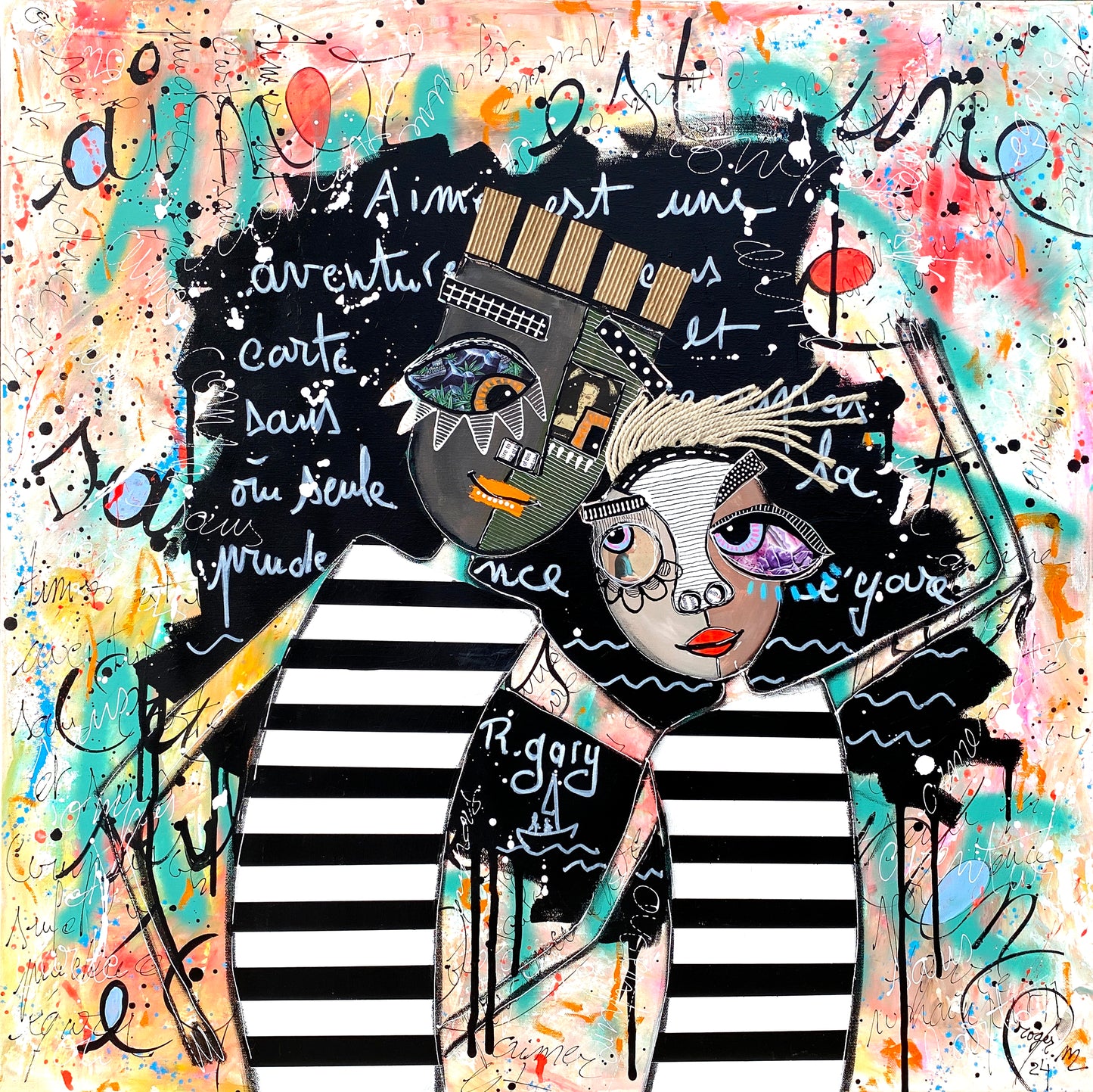 Aimer est une Aventure - 80 x 80 cm