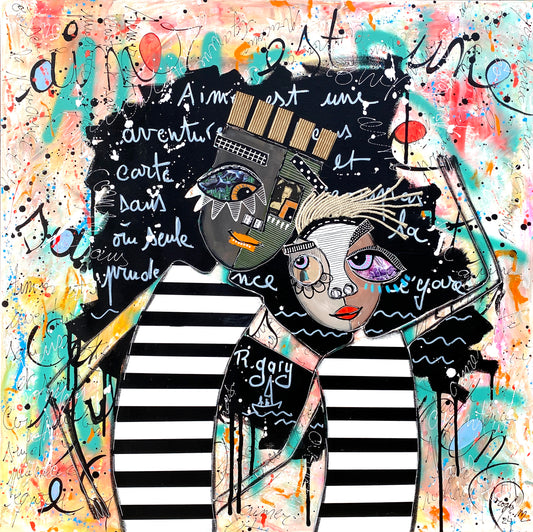 Aimer est une Aventure - 80 x 80 cm