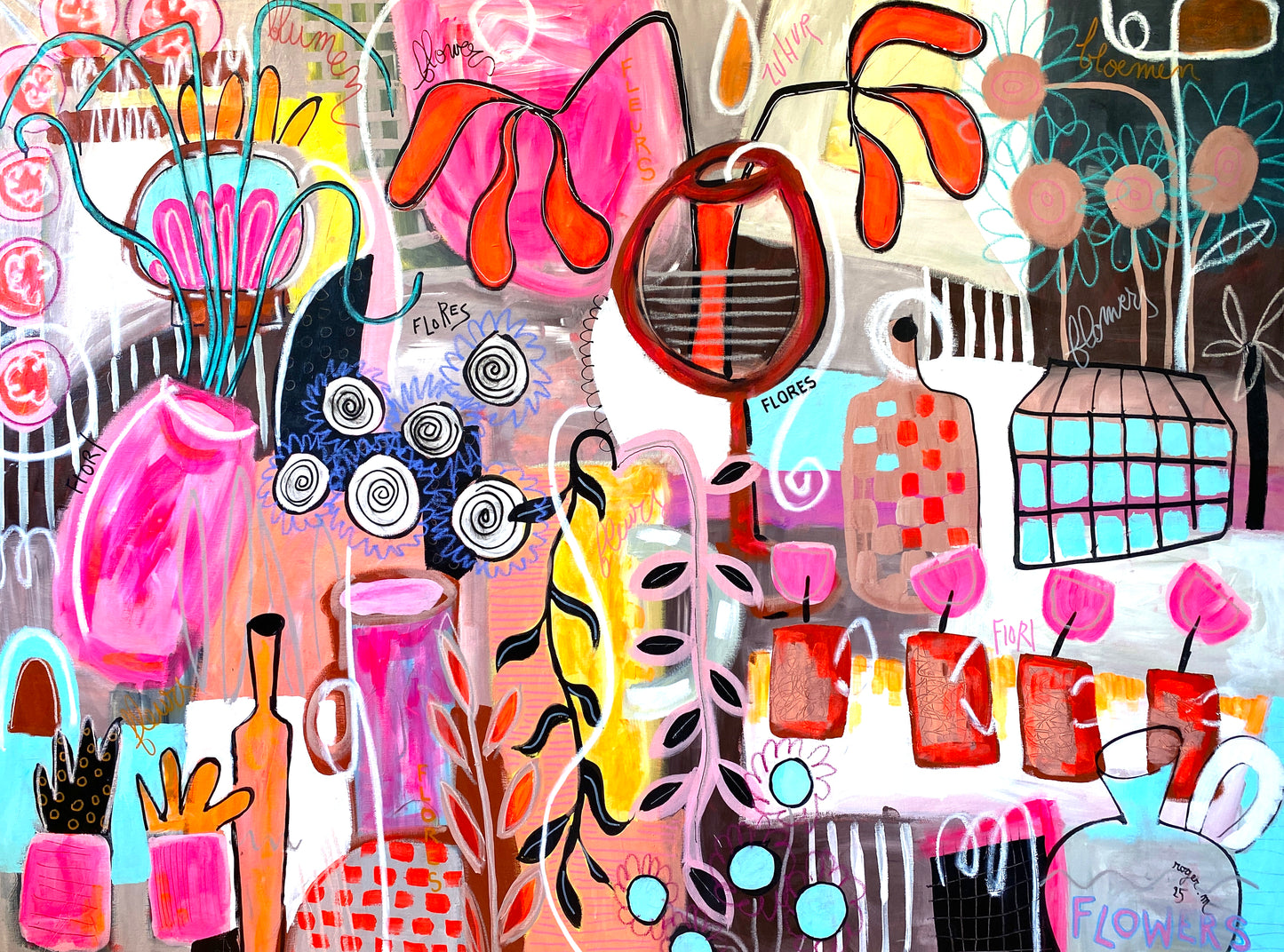 Fleurs du Monde - 150 x 110 cm