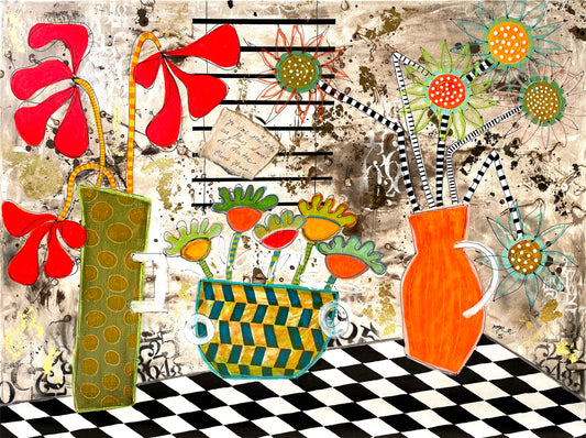 Rosée d'or sur le Balcon - 130 x 97 cm