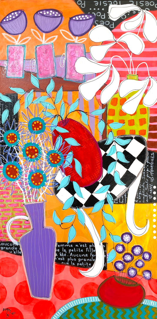 La Poésie des Fleurs -  100x50 cm