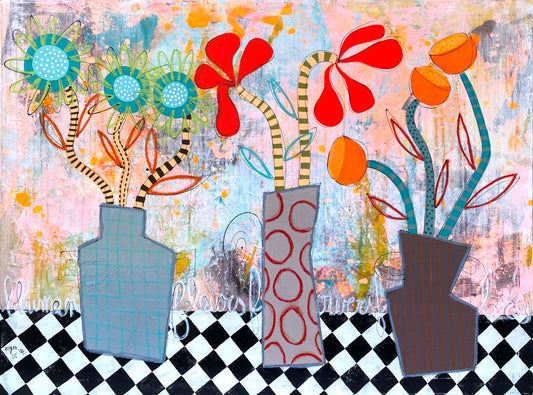 Les Trois Vases - 130 x 97 cm