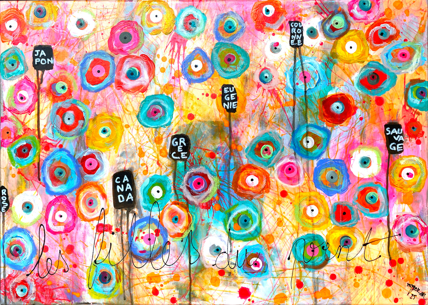 Anémones, les Filles du Vent - 70 x 50 cm