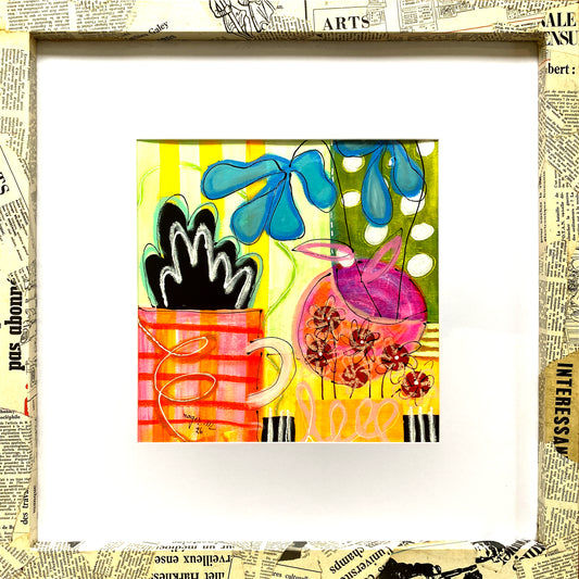 Carré Fleuri - 54 x 54 cm