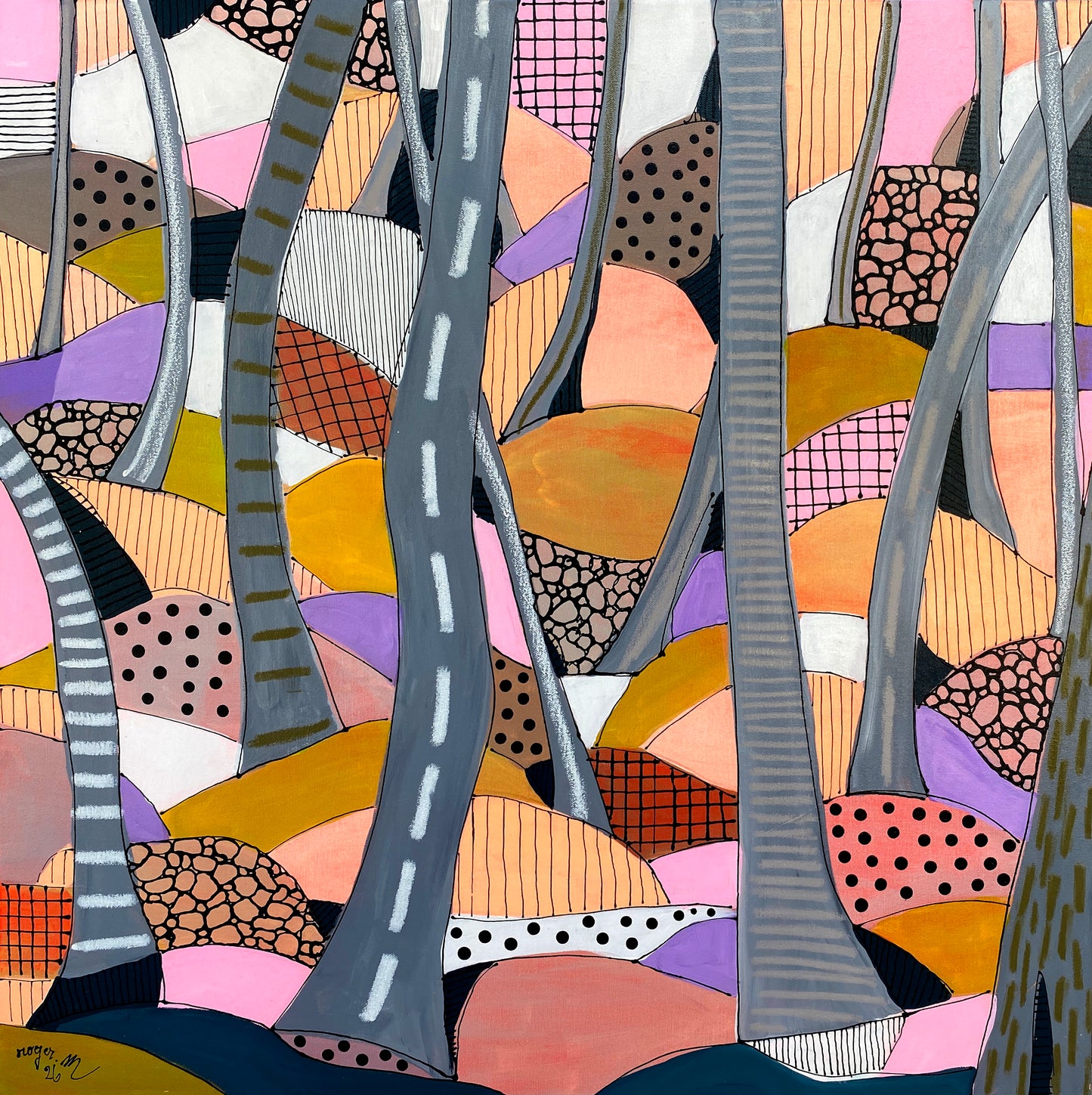 Fragments of Undergrowth - 80 x 80 cm