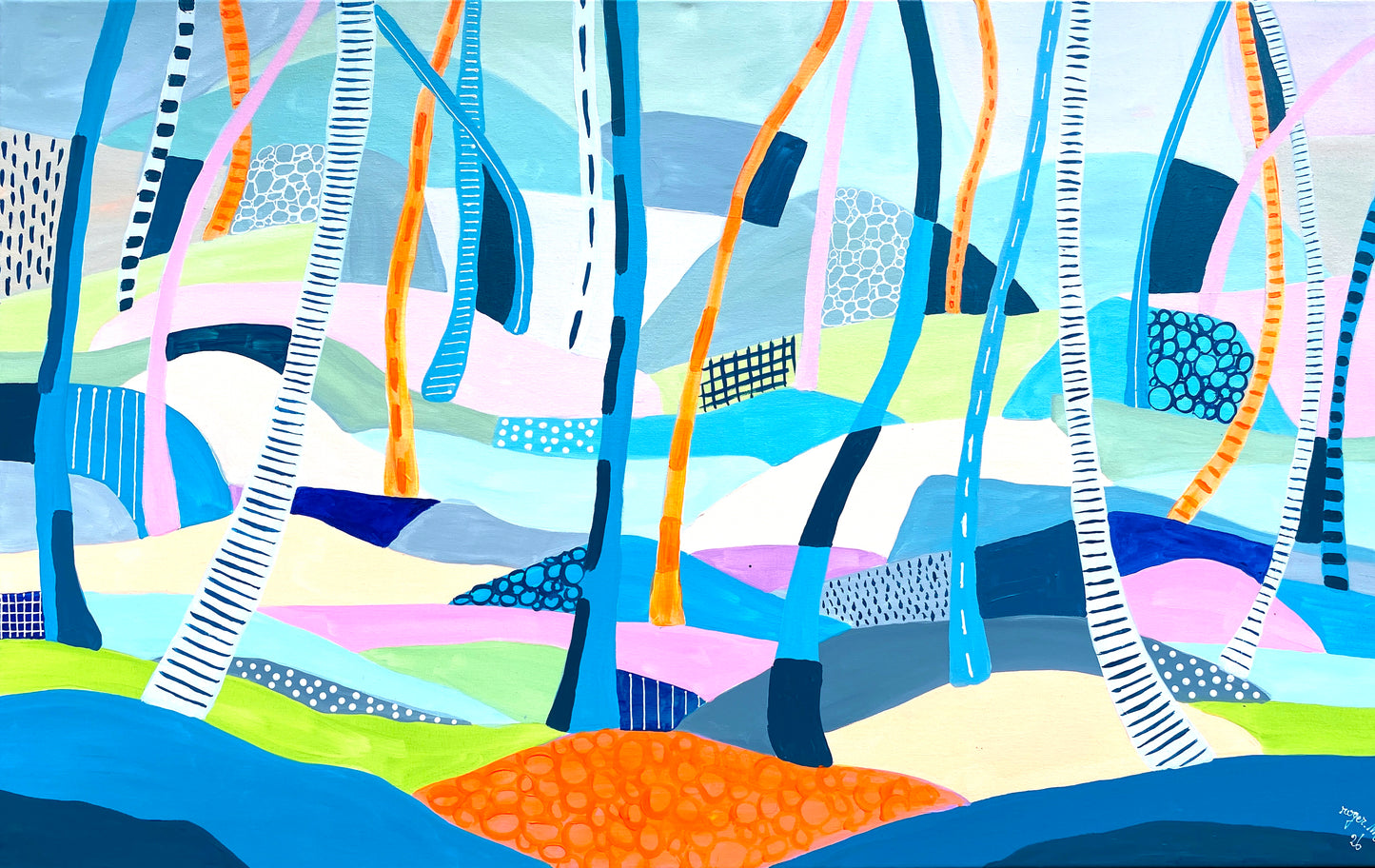Trees by the Sea - 116 x 73 cm