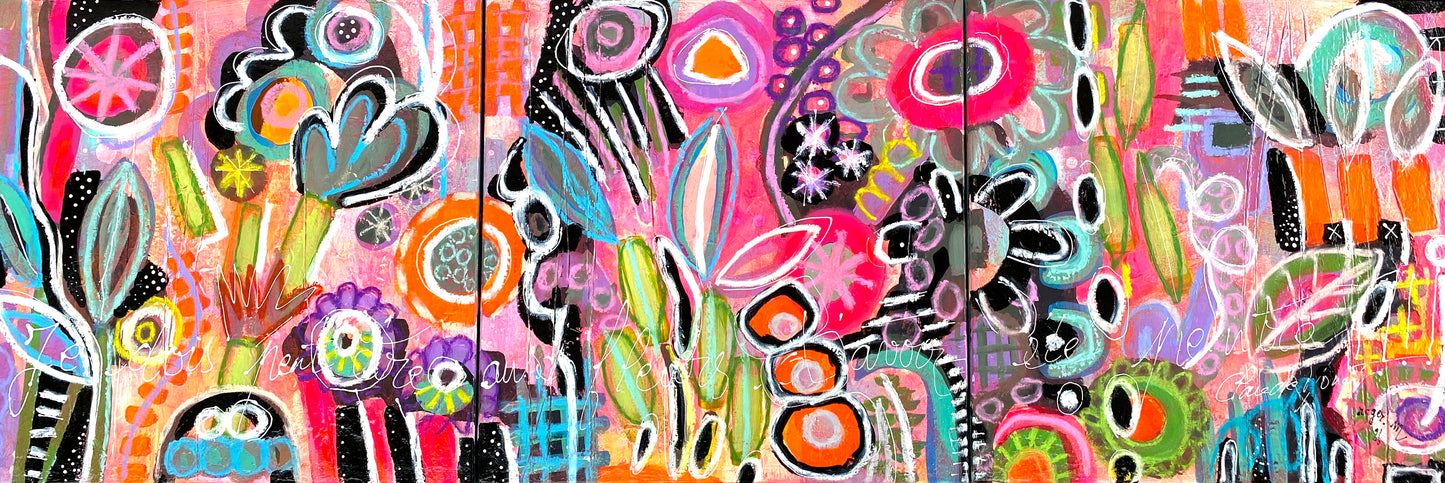 Les Fleurs du Peintre - 150 x 50 cm