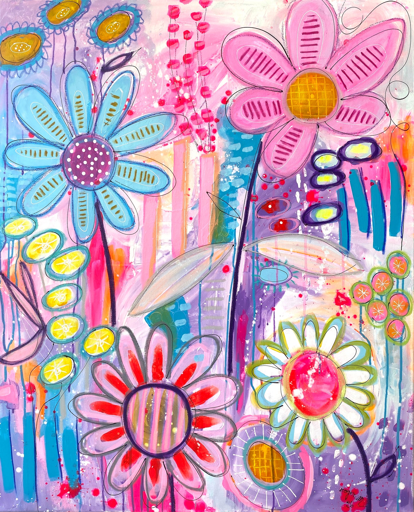 The Daisies of My Childhood - 100 x 81 cm