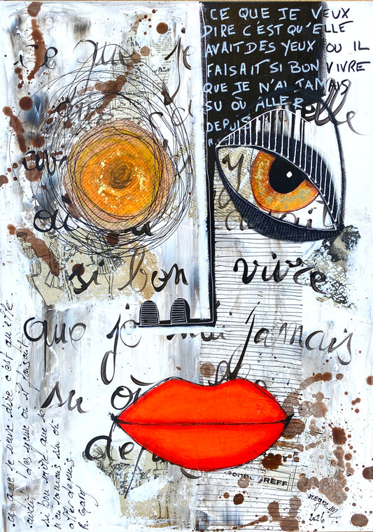 Ses yeux à elle - 60 x 80 cm