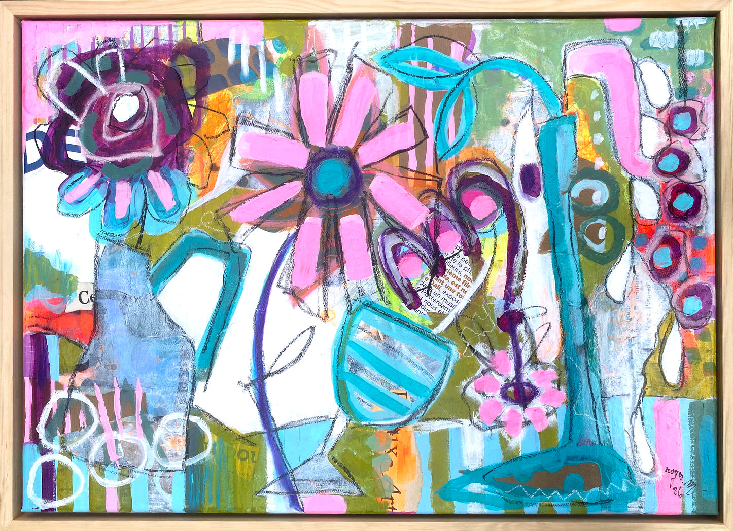 Dimanche, au Marché aux Fleurs - 70 x 50 cm