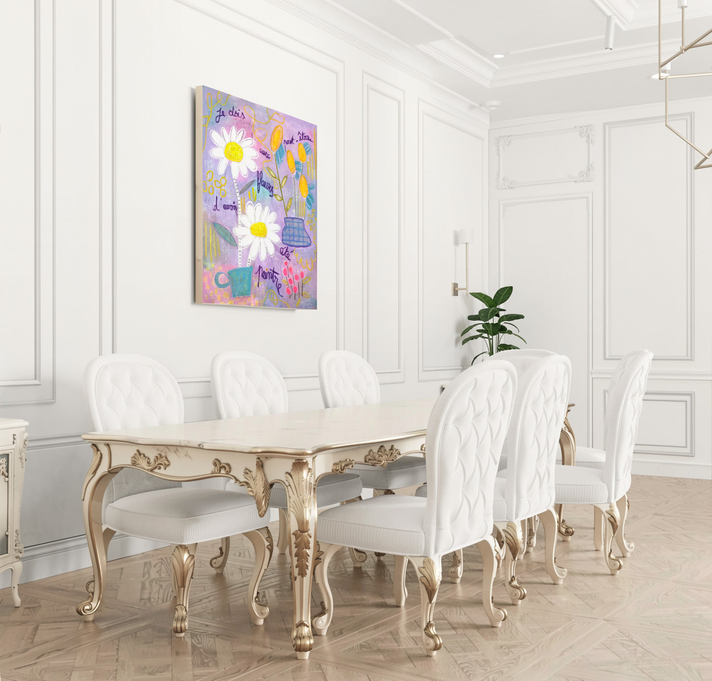Aux Fleurs, la Peinture - 100 x 81 cm