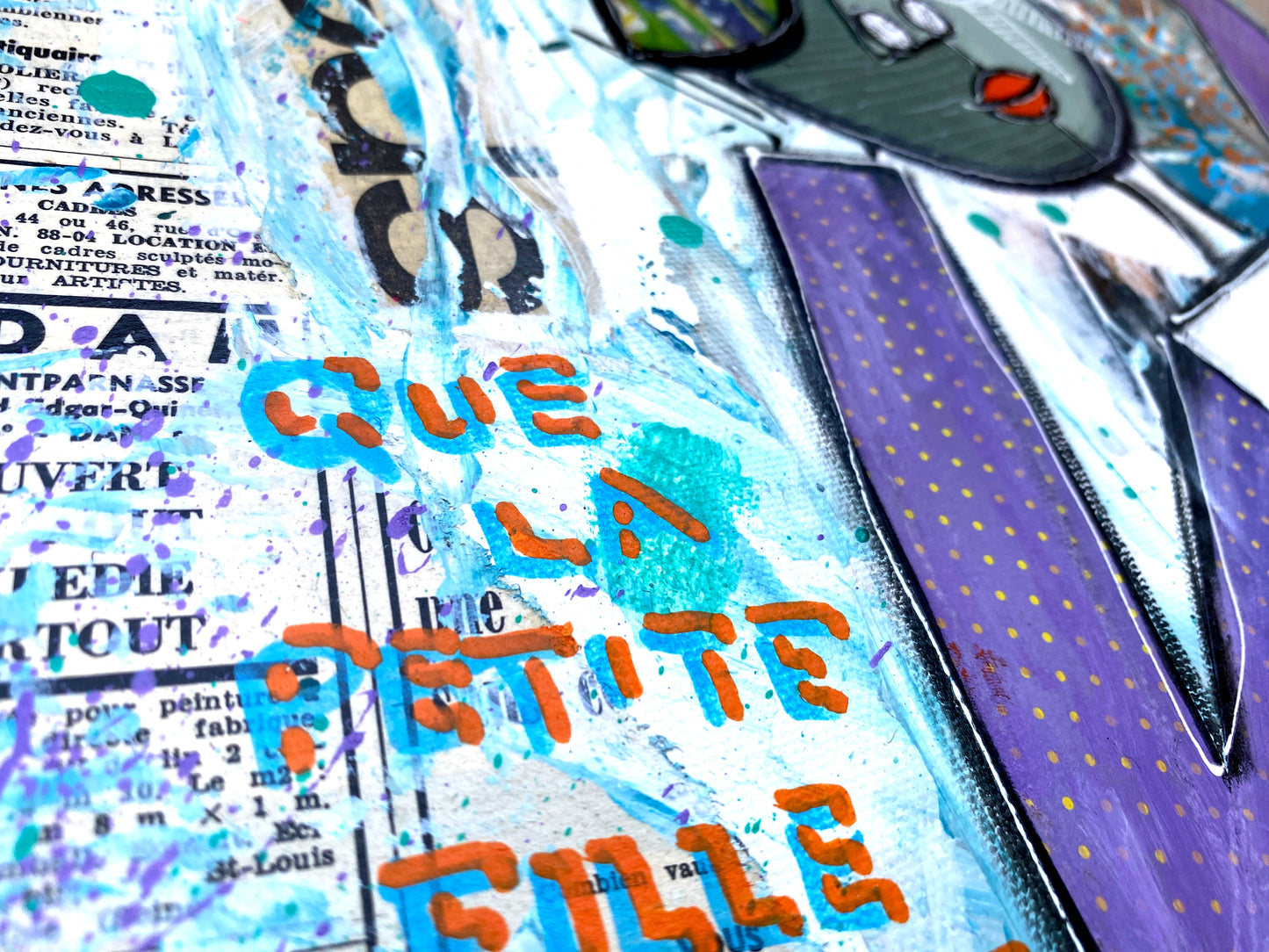 La Petite Fille qu'elle a été - 40 x 40 cm