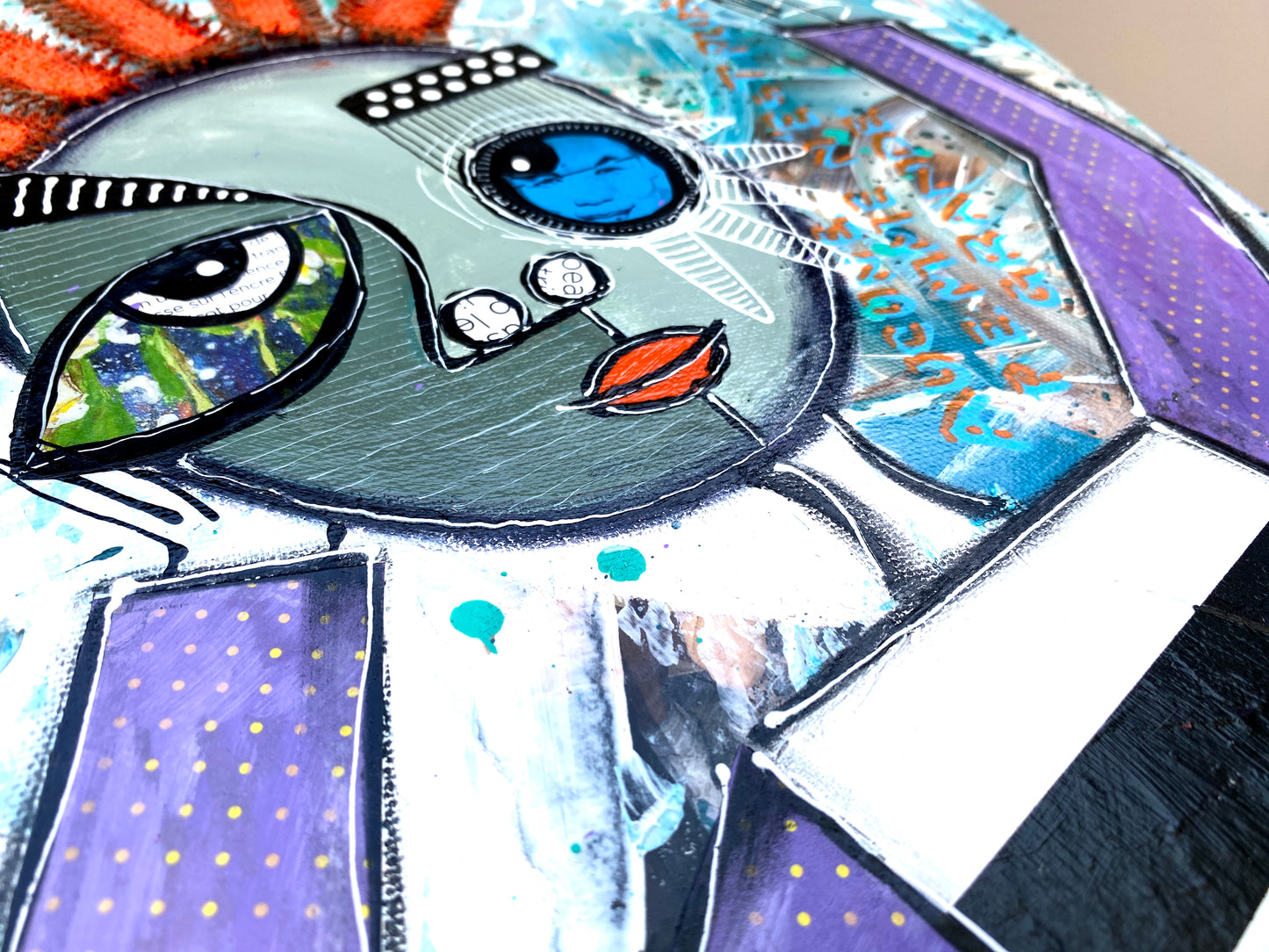 La Petite Fille qu'elle a été - 40 x 40 cm