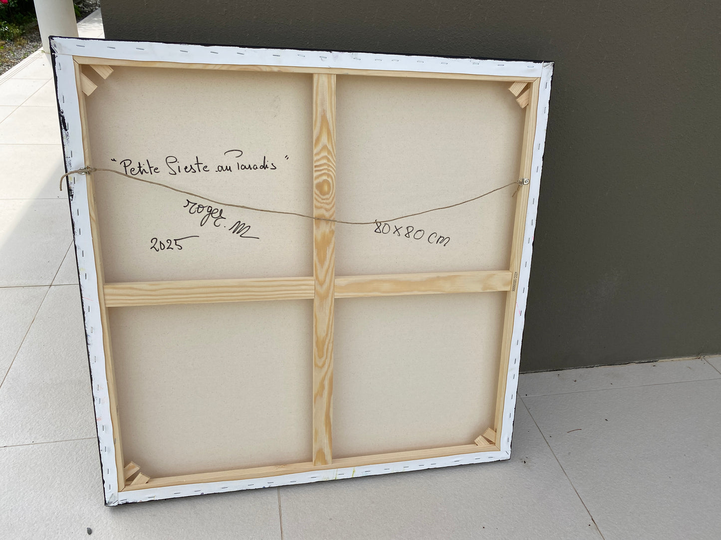 Petite Sieste au Paradis - 80 x 80 cm