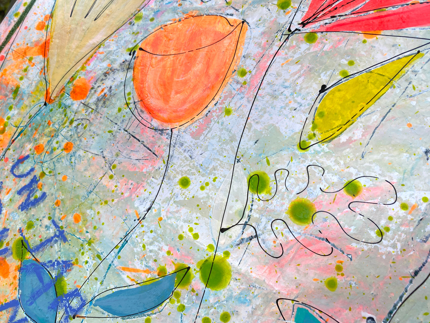 Un peu de Craie sur les Mains - 80 x 60 cm