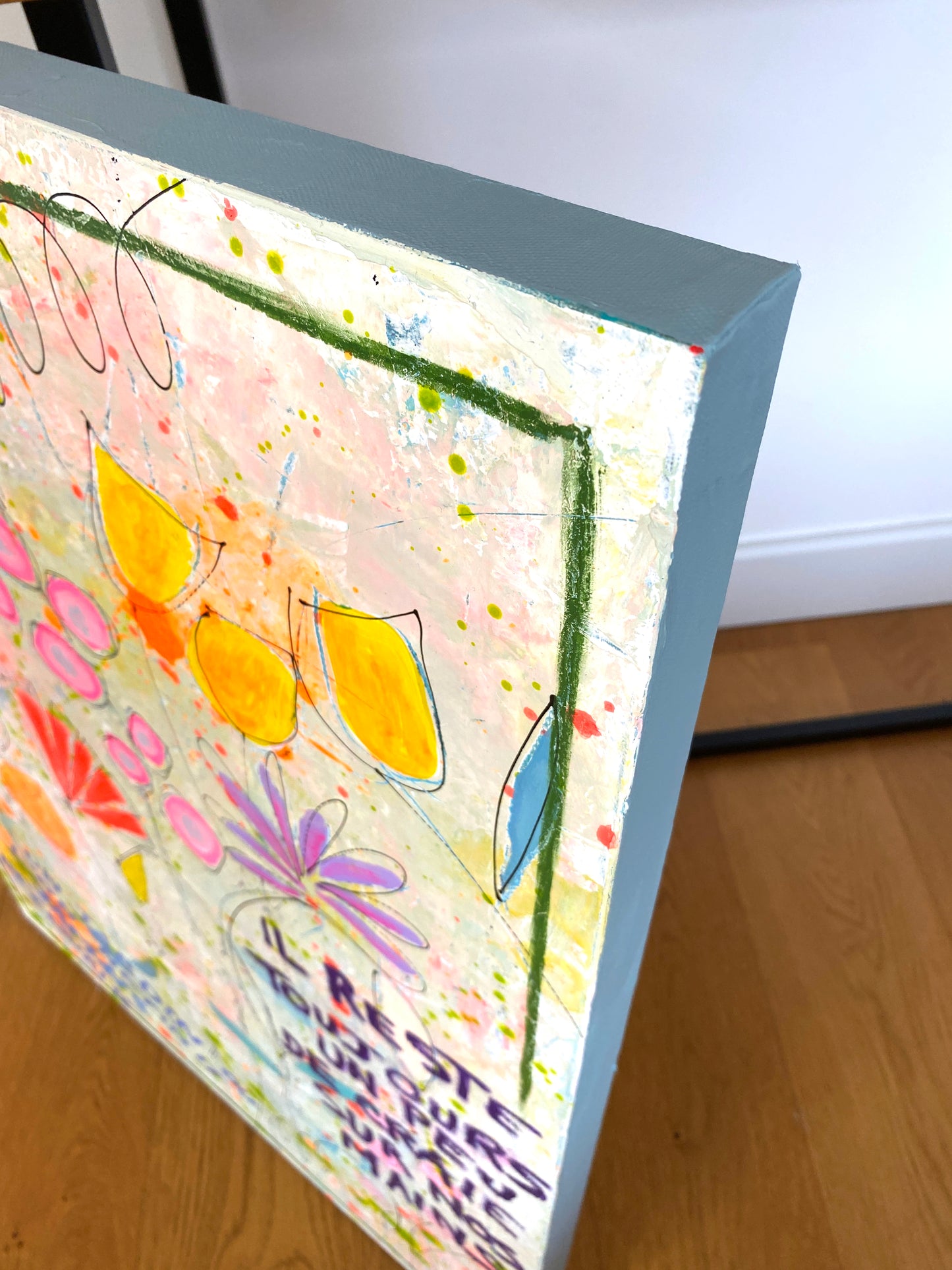 Un peu de Craie sur les Mains - 80 x 60 cm