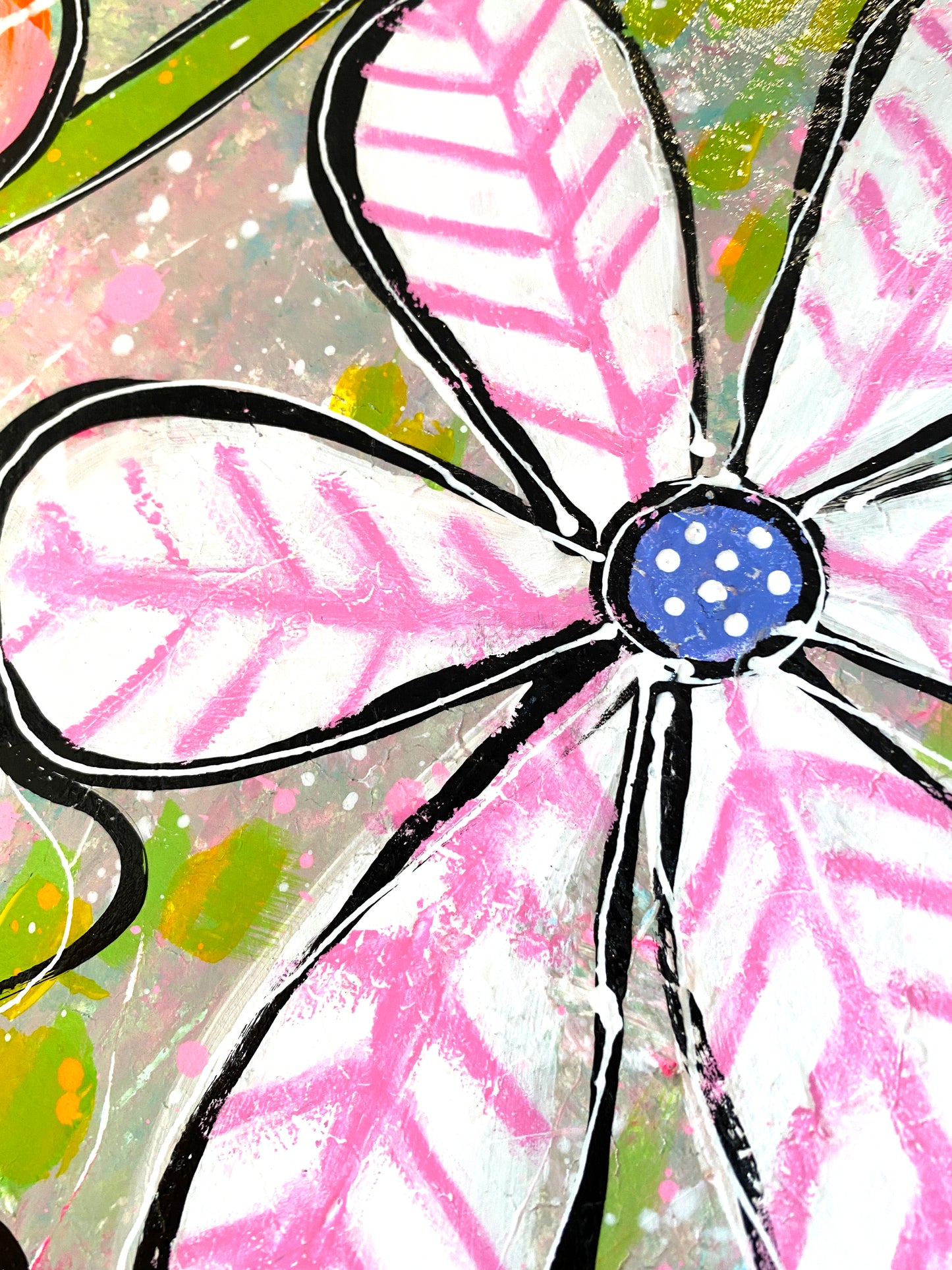 Fleurs Seventies - 60 x 60 cm