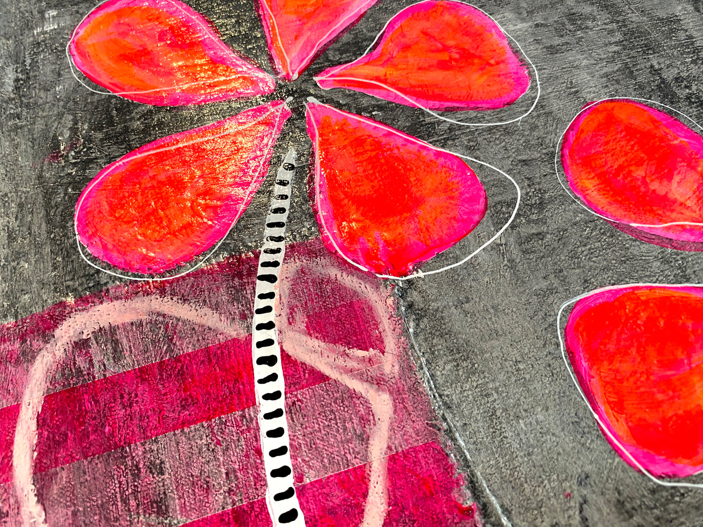 Patchwork et Fleurs - 100 x 65 cm