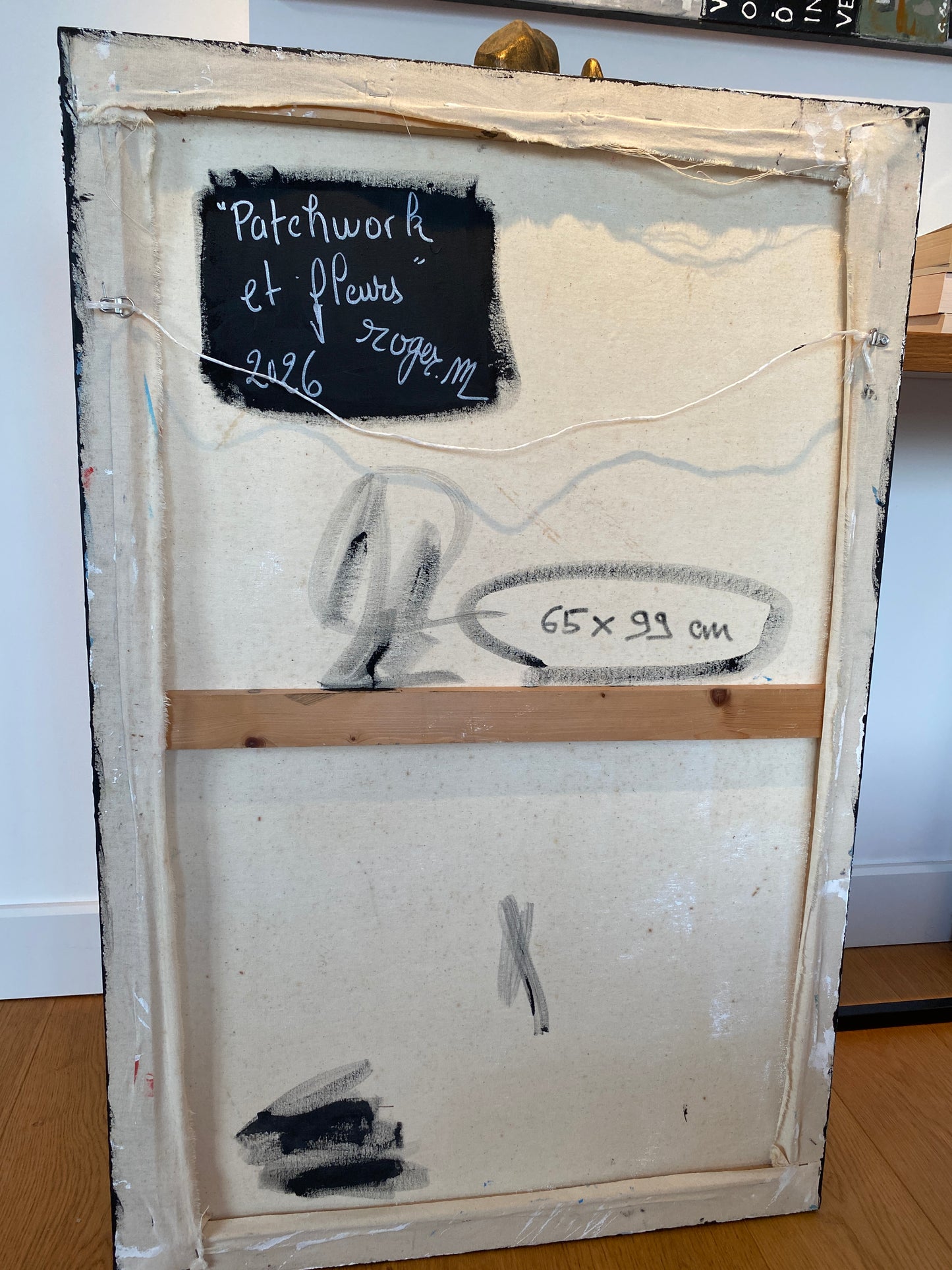 Patchwork et Fleurs - 100 x 65 cm