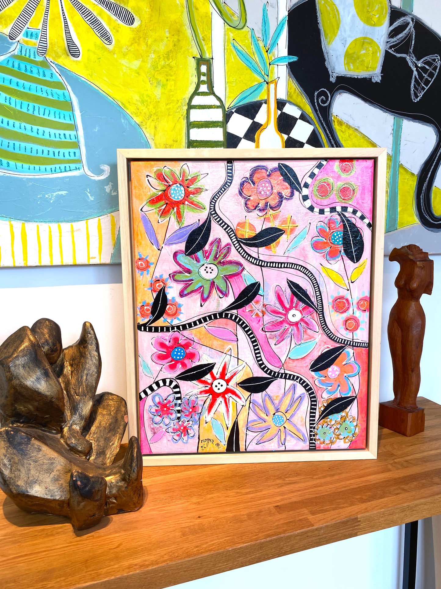 Le Labyrinthe aux Fleurs - 50 x 40 cm