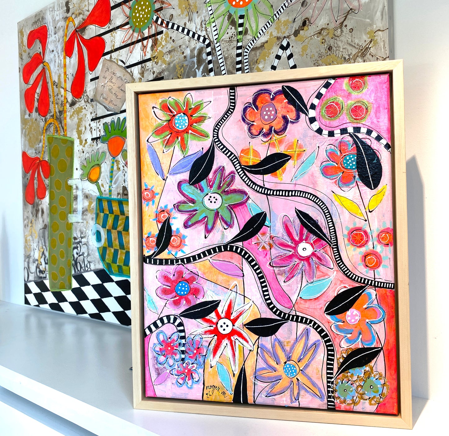 Le Labyrinthe aux Fleurs - 50 x 40 cm