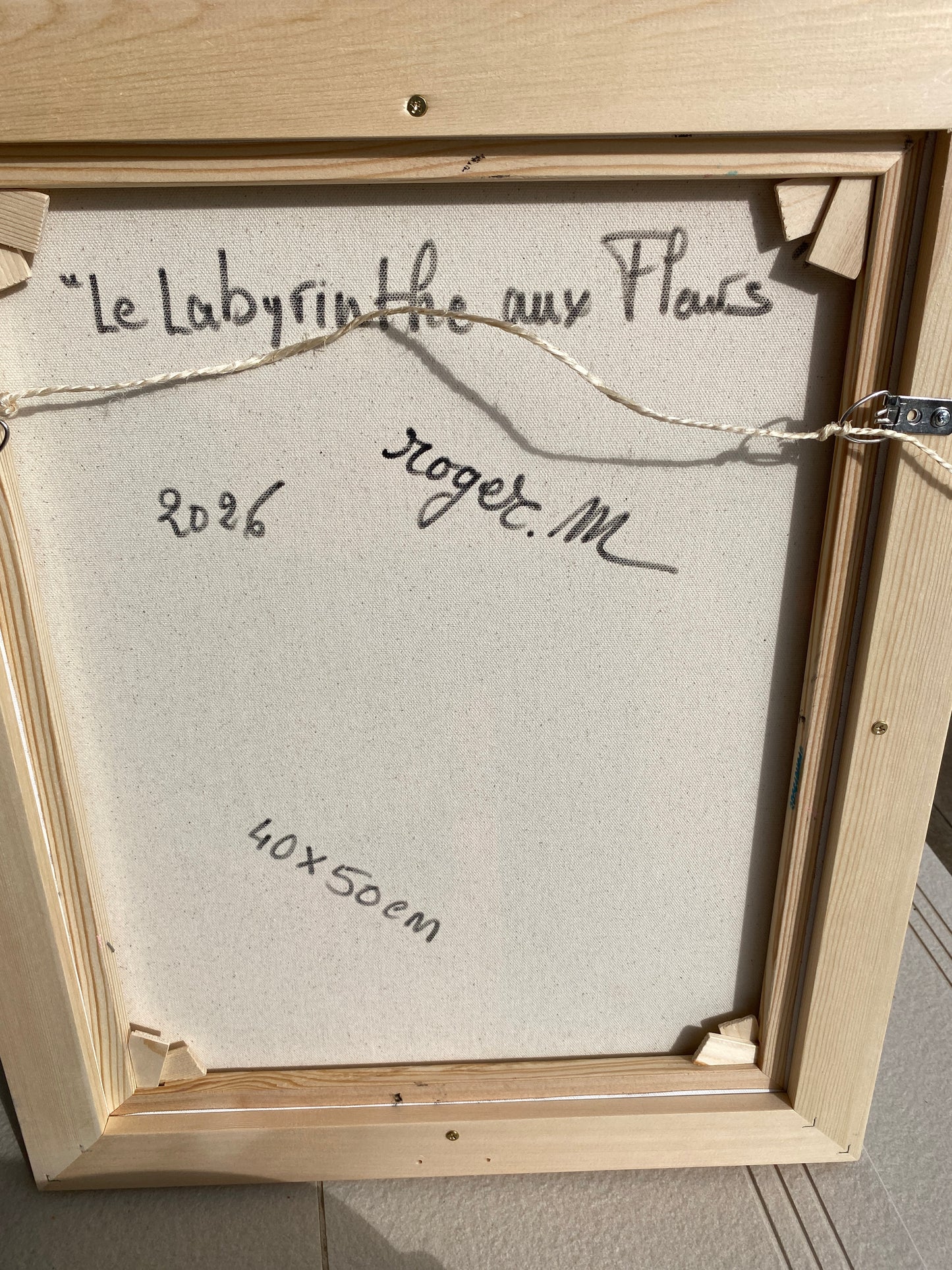 Le Labyrinthe aux Fleurs - 50 x 40 cm