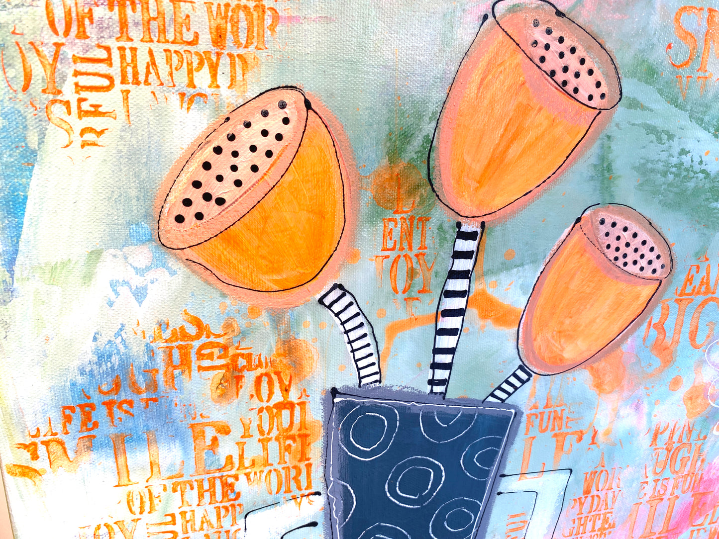 Floral Trio - 100 x 50 cm